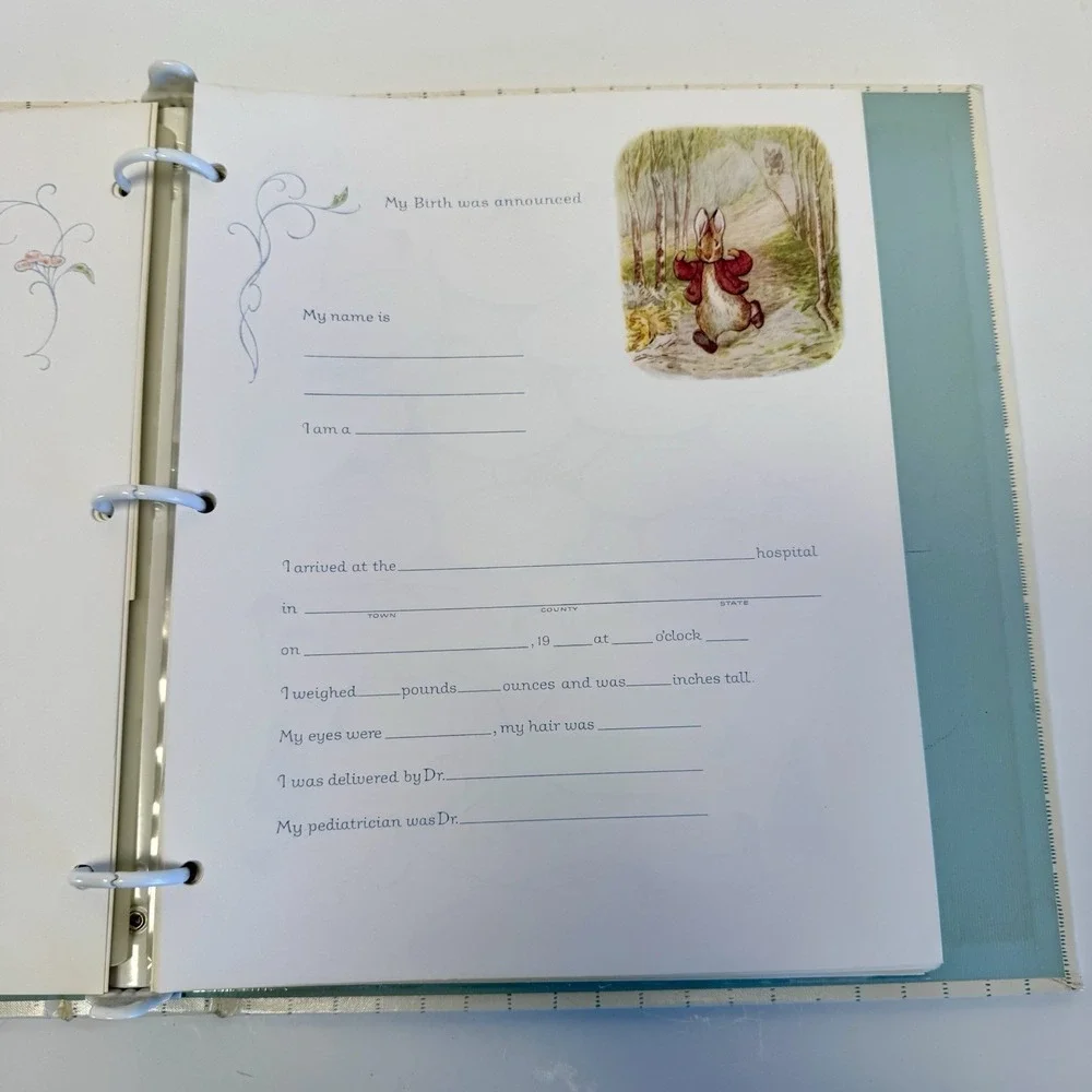 Beatrix Potter A Tale of Baby's Days Memory Book Peter Rabbit Vintage‎ 1994